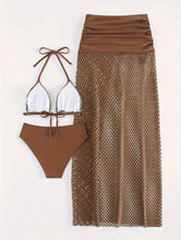 Load image into Gallery viewer, AD Tribal Print 3 Piece Set Bikini, SIZE L