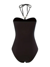 Load image into Gallery viewer, AD Beads Halter Hollow Out One-piece Bathing-suit & Polka Dots Coverup