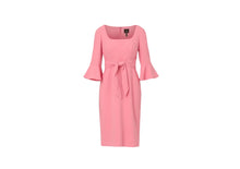 Load image into Gallery viewer, ADRIANNA PAPELL Stretch Knit Crepe Dress In Faded Rose Size 2