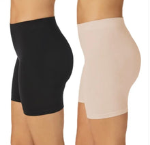Load image into Gallery viewer, Carole Hochman Women's Slip Short, 2-pack Nude, Black M