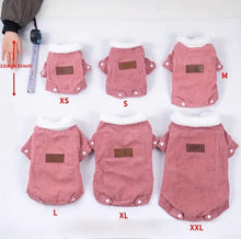 Load image into Gallery viewer, Holapet Cozy Fleece-Lined Pet Jacket for Small to Medium Dogs Size L Pink