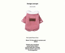 Load image into Gallery viewer, Holapet Cozy Fleece-Lined Pet Jacket for Small to Medium Dogs Size L Pink