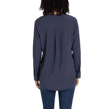 Load image into Gallery viewer, Rev3 Women's Blouse V-Neck Lightweight Long Sleeve Tunic Blue M
