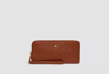 Load image into Gallery viewer, Coach C7184 Continental Wallet Crossgrain Leather 1941 Saddle