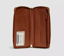 Load image into Gallery viewer, Coach C7184 Continental Wallet Crossgrain Leather 1941 Saddle