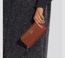 Load image into Gallery viewer, Coach C7184 Continental Wallet Crossgrain Leather 1941 Saddle