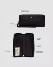 Load image into Gallery viewer, Coach C7184 Continental Wallet Crossgrain Leather 1941 Saddle