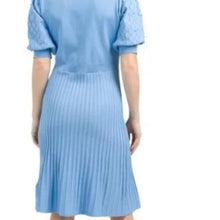 Load image into Gallery viewer, Nanette by Nanette Lepore Blue Pearl Sleeve Knit Dress L