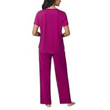 Load image into Gallery viewer, Carole Hochman Midnight Women's 3-piece Elastic Waistband PJ Set Hot Pink S
