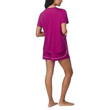 Load image into Gallery viewer, Carole Hochman Midnight Women's 3-piece Elastic Waistband PJ Set Hot Pink S