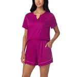 Load image into Gallery viewer, Carole Hochman Midnight Women's 3-piece Elastic Waistband PJ Set Hot Pink S