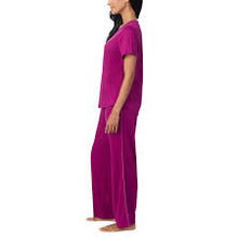 Load image into Gallery viewer, Carole Hochman Midnight Women's 3-piece Elastic Waistband PJ Set Hot Pink S