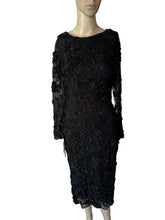 Load image into Gallery viewer, AQUA Long Sleeve Embroidered Dress - 100% Exclusive Black 4