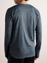 Load image into Gallery viewer, Nike Training - Yoga Logo-Embroidered Textured Dri-FIT Top - Blue L