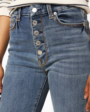 Load image into Gallery viewer, 7 for All Mankind Aubrey Super High Rise Exposed Button Fly sz 26 Lght Wash