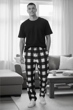Load image into Gallery viewer, Brooklyn Cloth paid pajama pants Black & White M