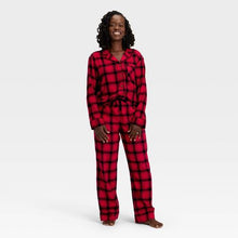 Load image into Gallery viewer, Wondershop Women's Plaid Flannel 2 Piece Family Sleep Set Red/Black M