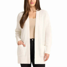 Load image into Gallery viewer, Max and Mia Women's Open Front Long Sleeve Cardigan Sweater Ivory S