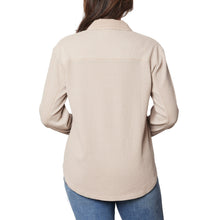Load image into Gallery viewer, From Free People Briggs Women's Button Front Waffle Shirt Tan M