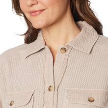 Load image into Gallery viewer, From Free People Briggs Women's Button Front Waffle Shirt Tan M