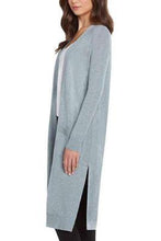 Load image into Gallery viewer, Matty M Duster Open Front Knit Cardigan Long Sweater Heather Denim S