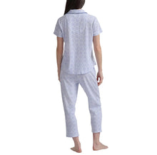 Load image into Gallery viewer, Karen Neuburger Women's Notch Collar 2-piece PJ Set Blue M