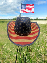 Load image into Gallery viewer, Andrea's Deals Sunshade American Flag Cowboy Hat