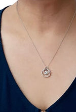 Load image into Gallery viewer, R H Macy & Co Diamond Triple Circle 18" Pendant Necklace (1/10 ct. t.w.)