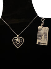 Load image into Gallery viewer, Diamond Multi-Heart 18" Pendant Necklace (1/10 ct. t.w.) in Sterling Silver