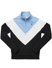 Load image into Gallery viewer, Fila Women's Ekanta 1/4 Zip: Black, Pale Blue, White XXL