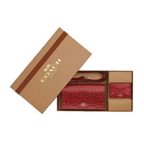 Load image into Gallery viewer, Coach Boxed Anna Foldover Clutch Crossbody And Card Case Set In Leather