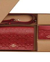 Load image into Gallery viewer, Coach Boxed Anna Foldover Clutch Crossbody And Card Case Set In Leather