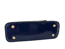 Load image into Gallery viewer, Andrea’s Deals Crocodile Pattern Handbag, Elegant Glossy Tote Bag, Blue