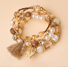 Load image into Gallery viewer, AD Leaf & Tassel Beaded Bracelet Kit