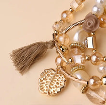 Load image into Gallery viewer, AD Leaf & Tassel Beaded Bracelet Kit