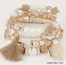 Load image into Gallery viewer, AD Leaf & Tassel Beaded Bracelet Kit