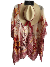 Load image into Gallery viewer, Vince Camuto Tropical Blooms Topper & Sun Hat Set