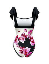 Load image into Gallery viewer, AD Floral Pattern 2 Piece Swimsuits Rose Red M