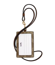 Load image into Gallery viewer, Coach Id Lanyard In Signature Canvas Khaki/Saddle 2