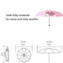 Load image into Gallery viewer, Sanrio Hello Kitty Compact Manual Umbrella With UV Protection