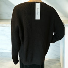 Load image into Gallery viewer, Calvin Klein Women's Sequin Crew Neck Long Sleeve Sweater Black L