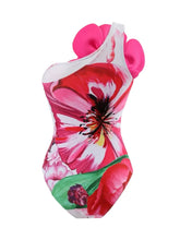 Load image into Gallery viewer, Music Festival European and American Two-piece Swimsuit Set Rose M Hot Pink