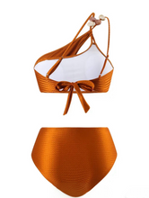 Load image into Gallery viewer, AD European and American Split Bikini w/Stones Swimwear Rust S