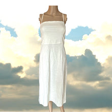 Load image into Gallery viewer, Wild Fable Women Dress A Line Lace Up Back Midi Adjustable Strap Ivory 12