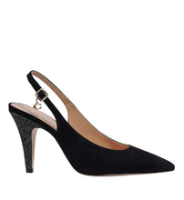 Load image into Gallery viewer, Coach Black Sutton Slingback Pump With Recycled Glitter 9