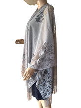 Load image into Gallery viewer, Lace Shawl Loose Thin Breathable Tassel Cardigan Grey OS