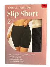 Load image into Gallery viewer, Carole Hochman Women's Slip Short, 2-pack Nude, Black M
