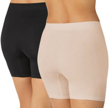Load image into Gallery viewer, Carole Hochman Women's Slip Short, 2-pack Nude, Black M