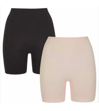Load image into Gallery viewer, Carole Hochman Women's Slip Short, 2-pack Nude, Black M