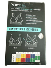 Load image into Gallery viewer, Puma Seamless V-Neck Sports Bra 2 Pack White & Black M